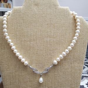 COPY - Kay Jewelers Vintage Pearl Diamond Necklace